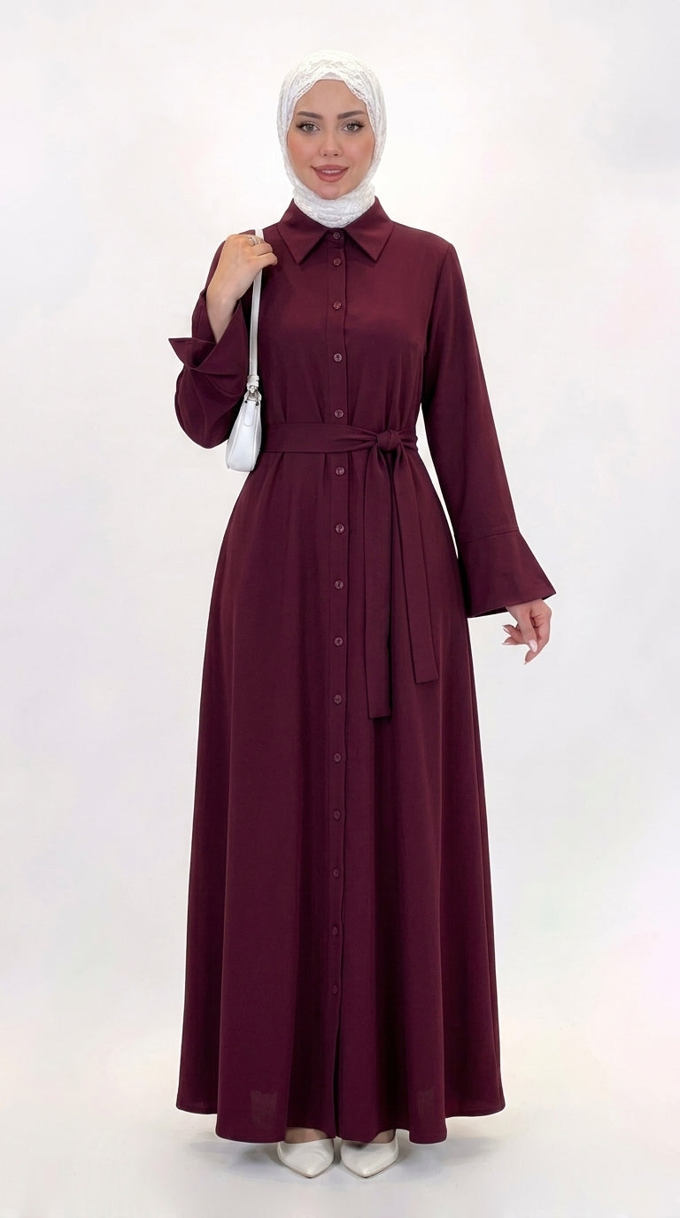 فستان أناقة الخصر — تصميم كلاسيكي بلمسة عصرية 👗✨