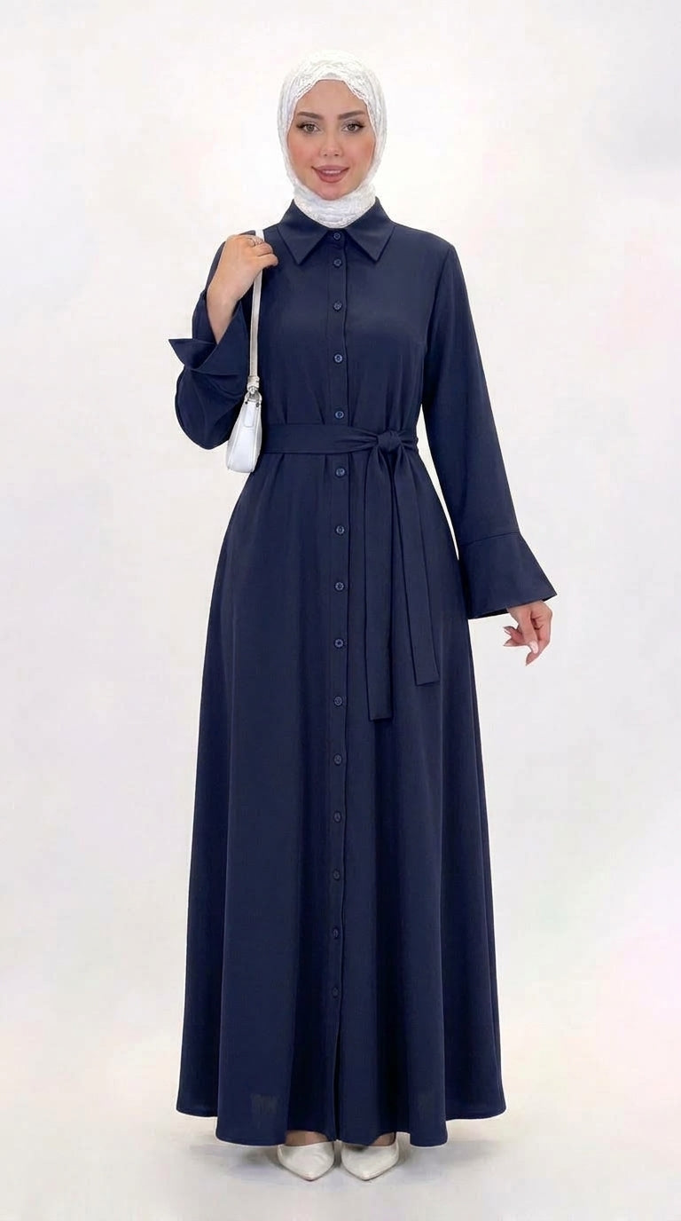 فستان أناقة الخصر — تصميم كلاسيكي بلمسة عصرية 👗✨